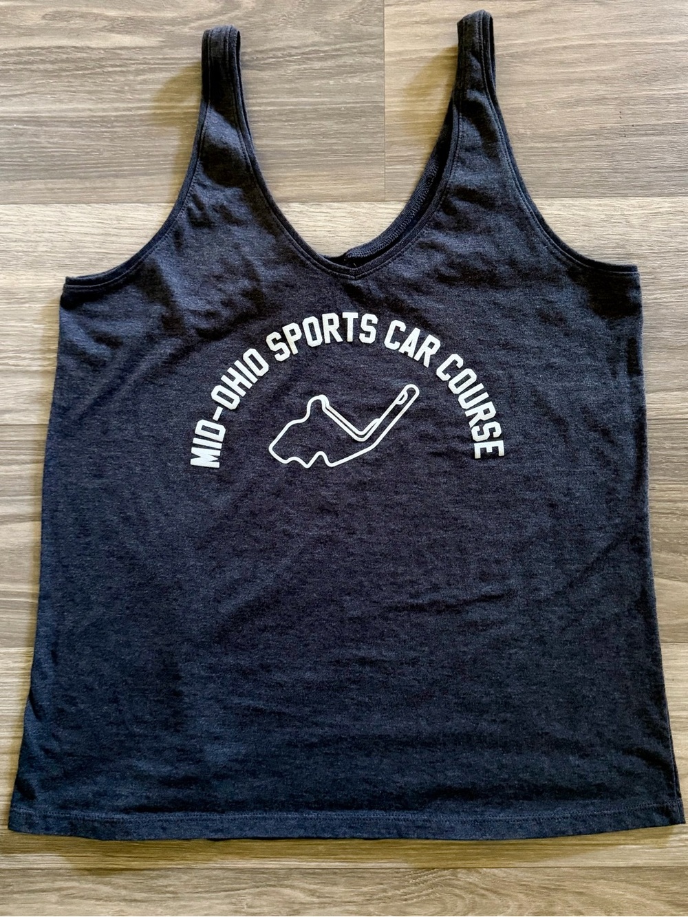 Mid-Ohio Sports Car Course Black Graphic Tank